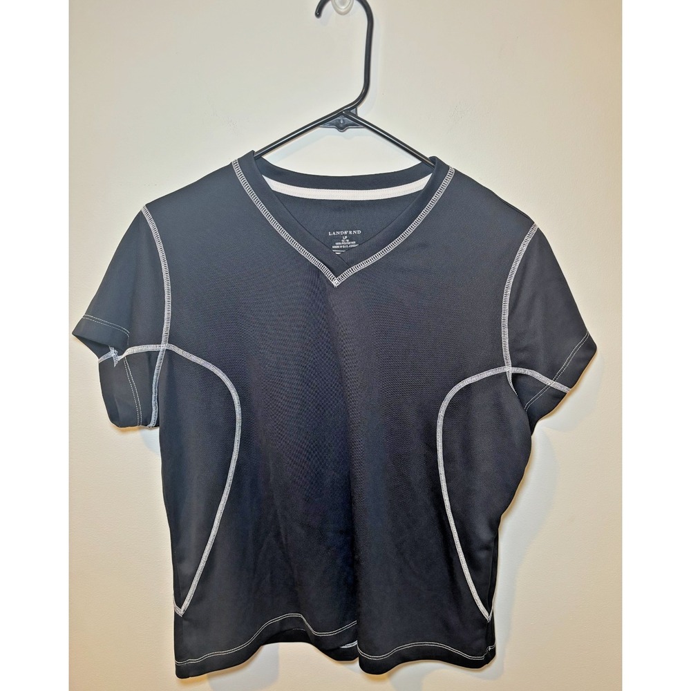 Lands' End Women's Workout Shirt Black Size Large